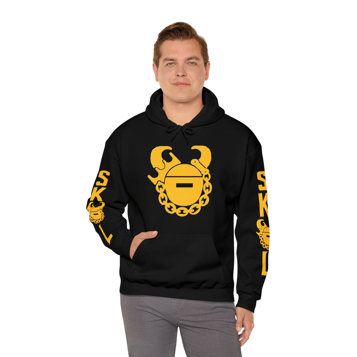 Unisex Heavy Blend™ Hooded Sweatshirt - Game Day Helmet + Original (Sleeves)