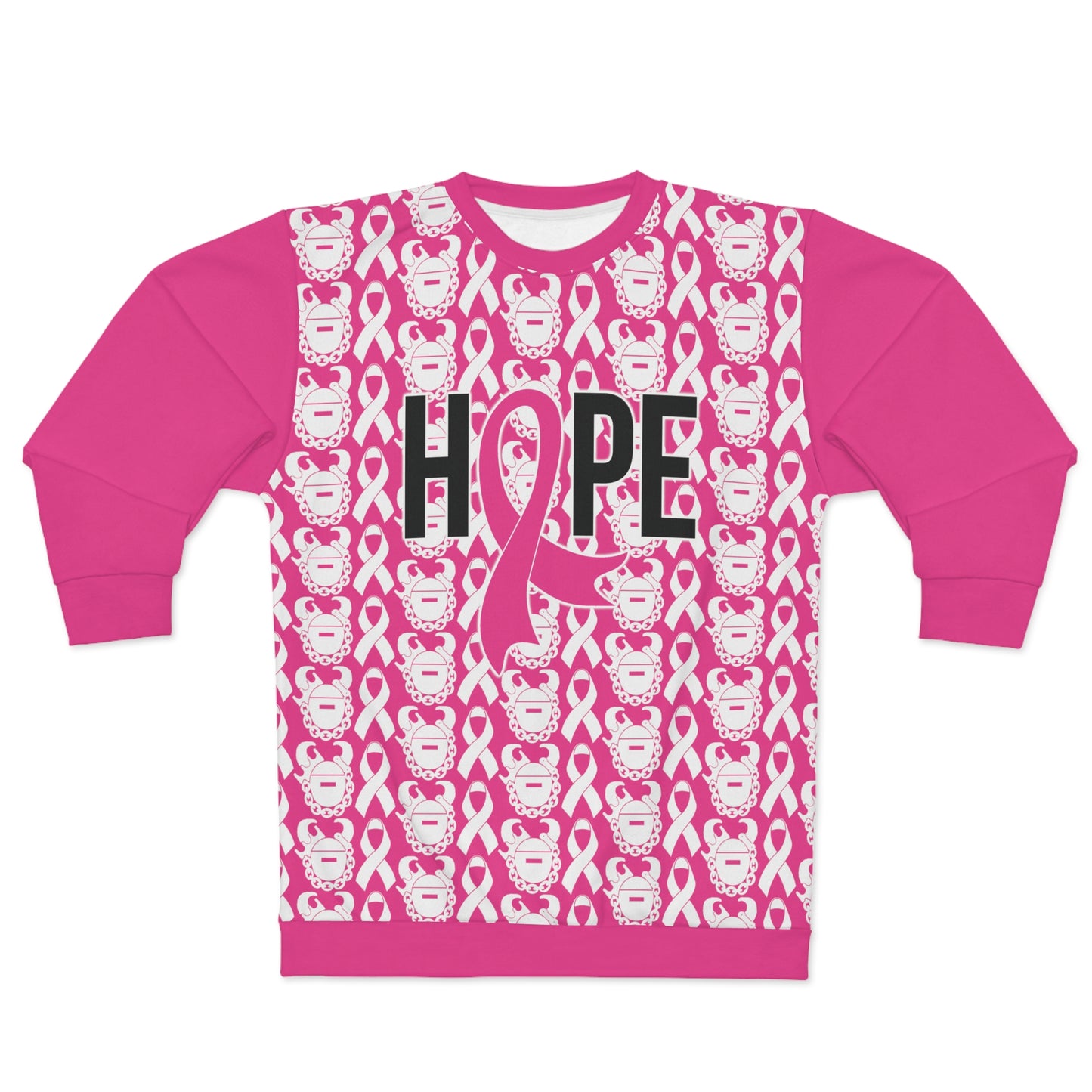 Unisex Crewneck - White Ribbon/Helmet - Hope