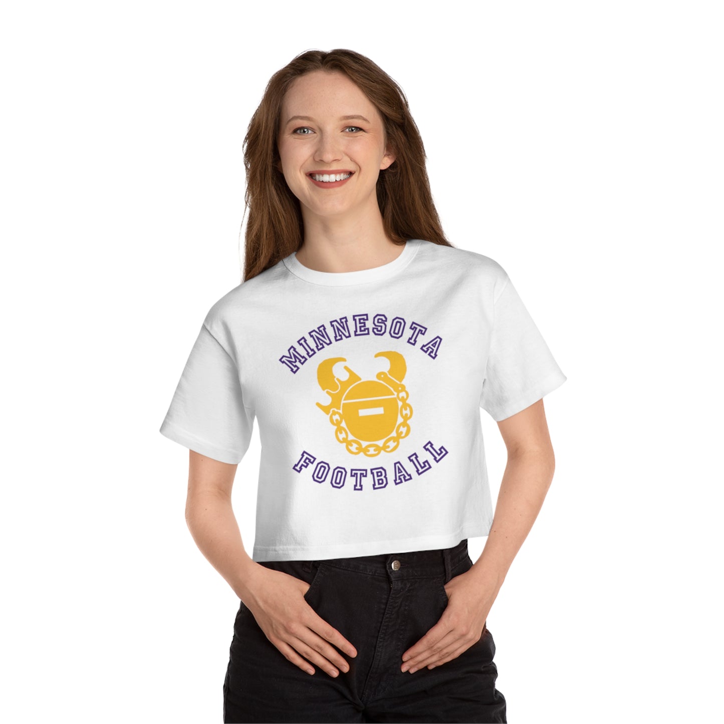 Women's Champion Heritage Cropped Top - Minnesota Football