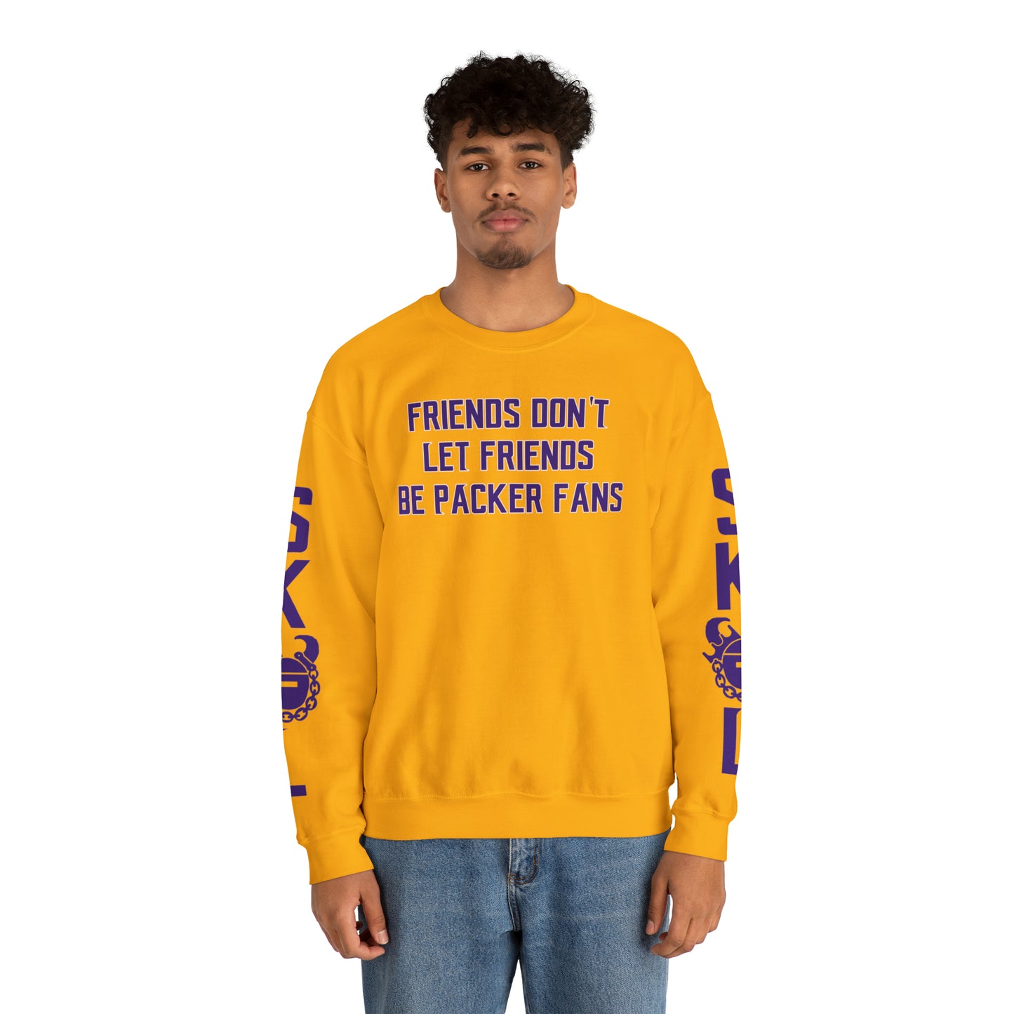 Unisex Heavy Blend™ Crewneck - Friends Don't Let Friends + The Original (Sleeves)