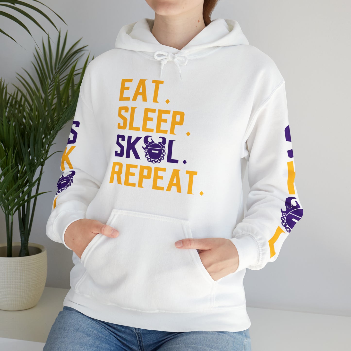 Unisex Heavy Blend™ Hooded Sweatshirt - Eat. Sleep. Repeat. + The Original (Sleeves)