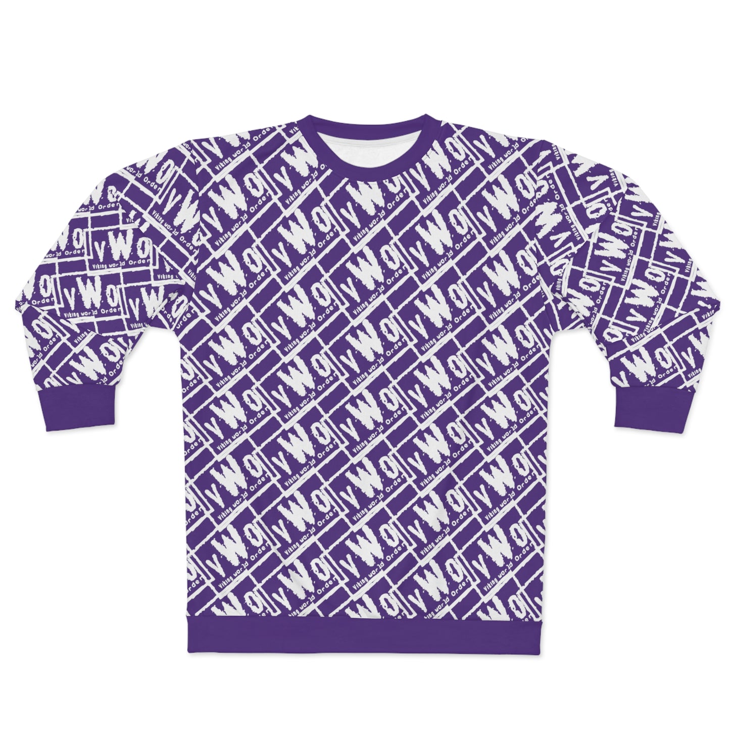 Unisex Crewneck - Purple/White - VWO (Framed)