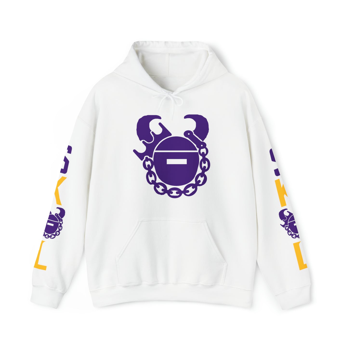 Unisex Heavy Blend™ Hooded Sweatshirt - Game Day Helmet + Original (Sleeves)