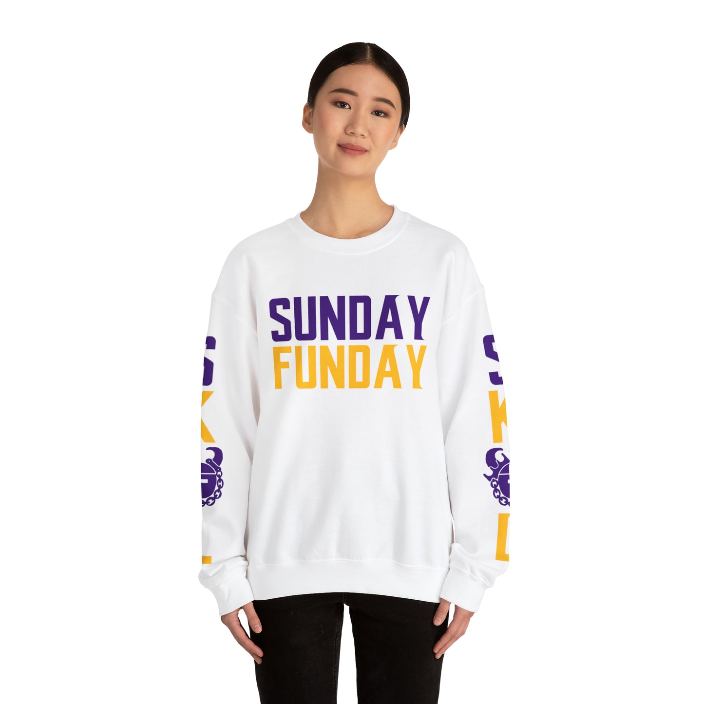 Unisex Heavy Blend™ Crewneck - SUNDAY FUNDAY + The Original (Sleeves)