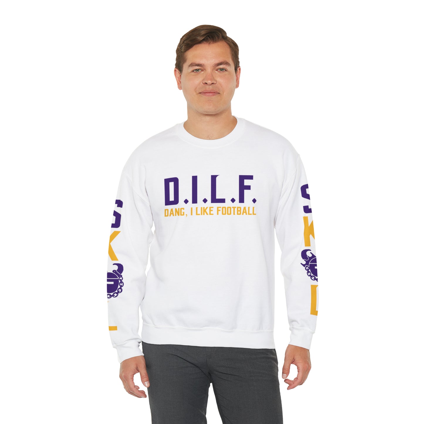 Unisex Heavy Blend™ Crewneck - D.I.L.F. + The Original (Sleeves)