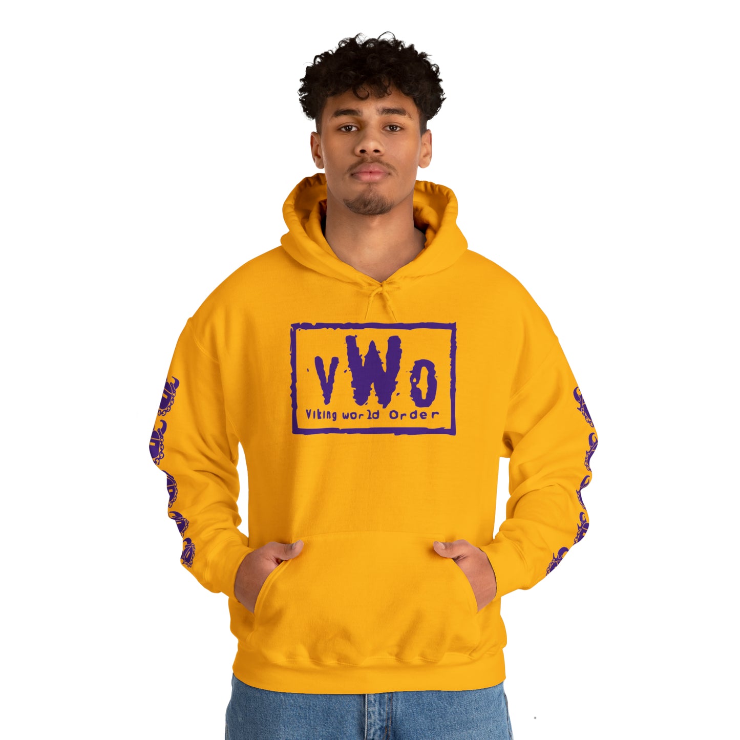 Unisex Heavy Blend™ Hooded Sweatshirt - VWO (Framed) + Game Day Helmet (Sleeves)