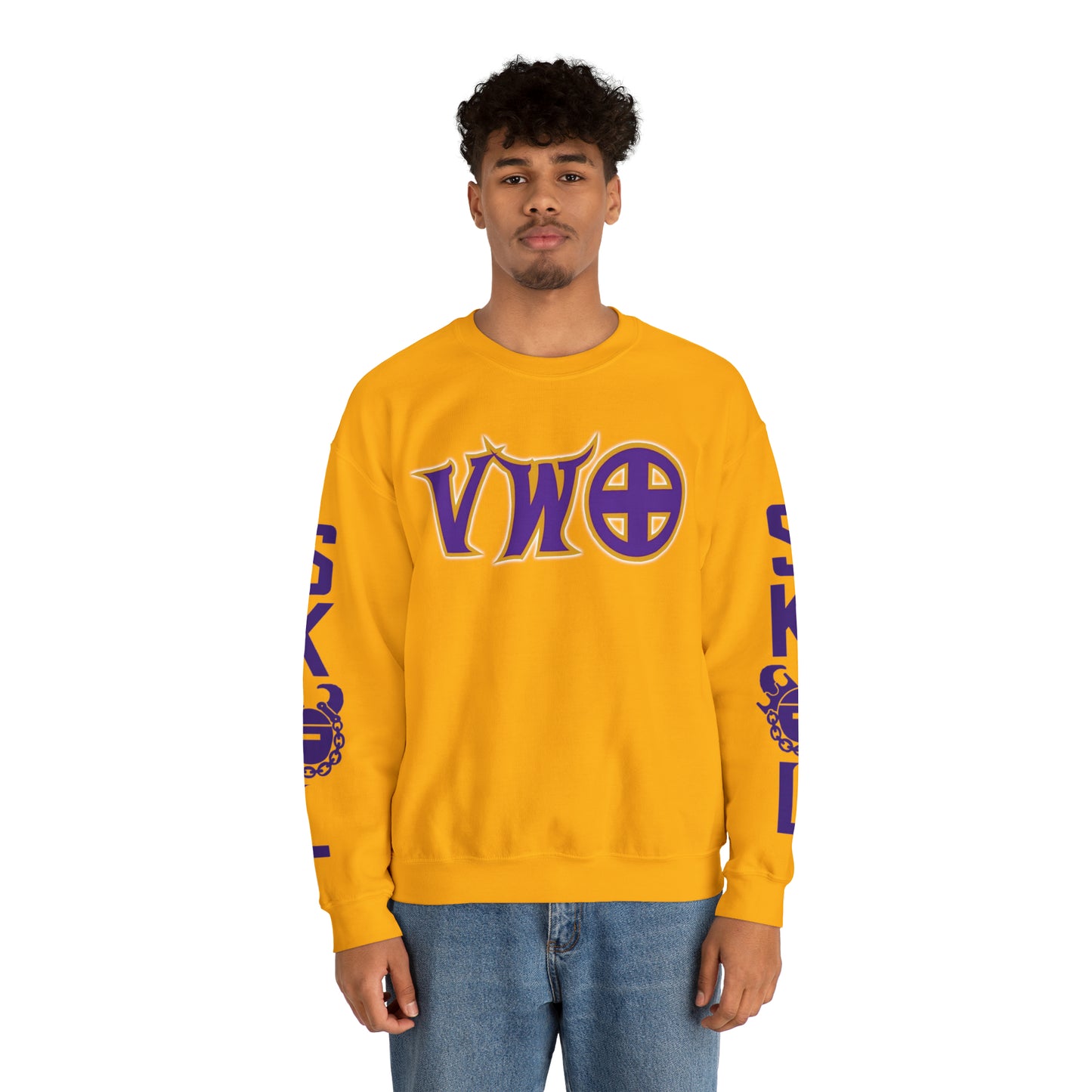 Unisex Heavy Blend™ Crewneck - V-W-O + The Original (Sleeves)