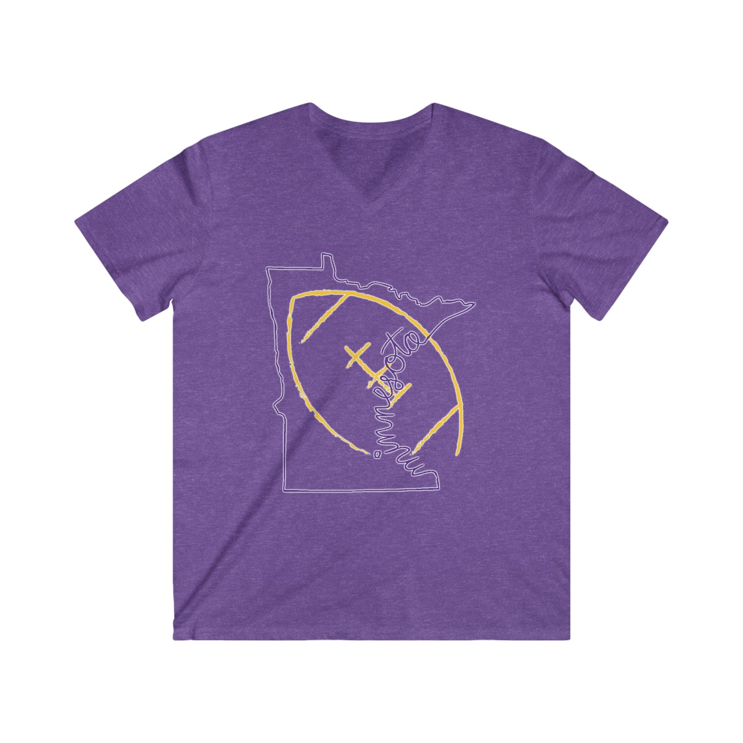 Men's Fitted V-Neck Short Sleeve - MN State Football