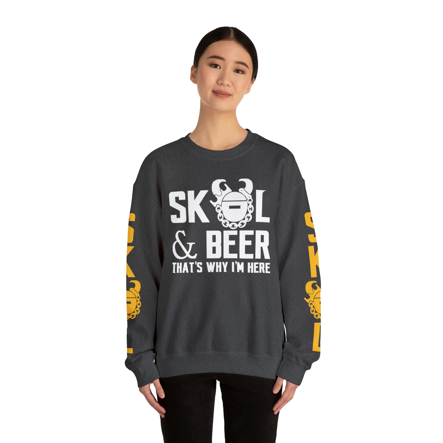 Unisex Heavy Blend™ Crewneck - & BEER + The Original (Sleeves)