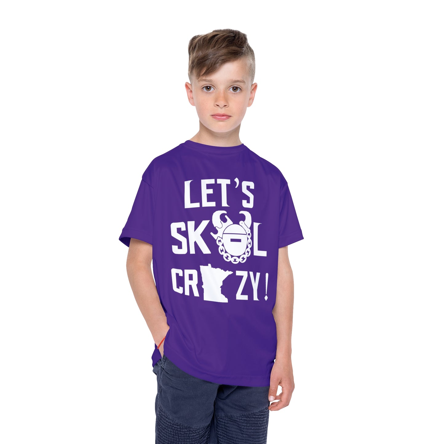 Kids Sports Jersey (Purple) - Let's go Crazy!