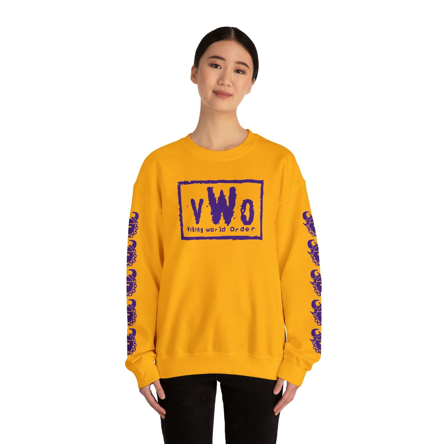 Unisex Heavy Blend™ Crewneck - VWO (Framed) + Game Day Helmet (Sleeves)