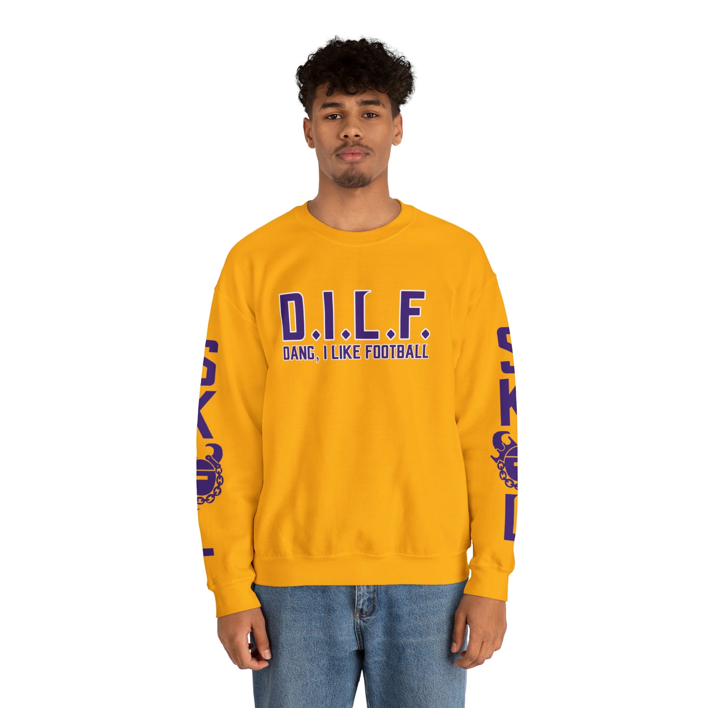 Unisex Heavy Blend™ Crewneck - D.I.L.F. + The Original (Sleeves)