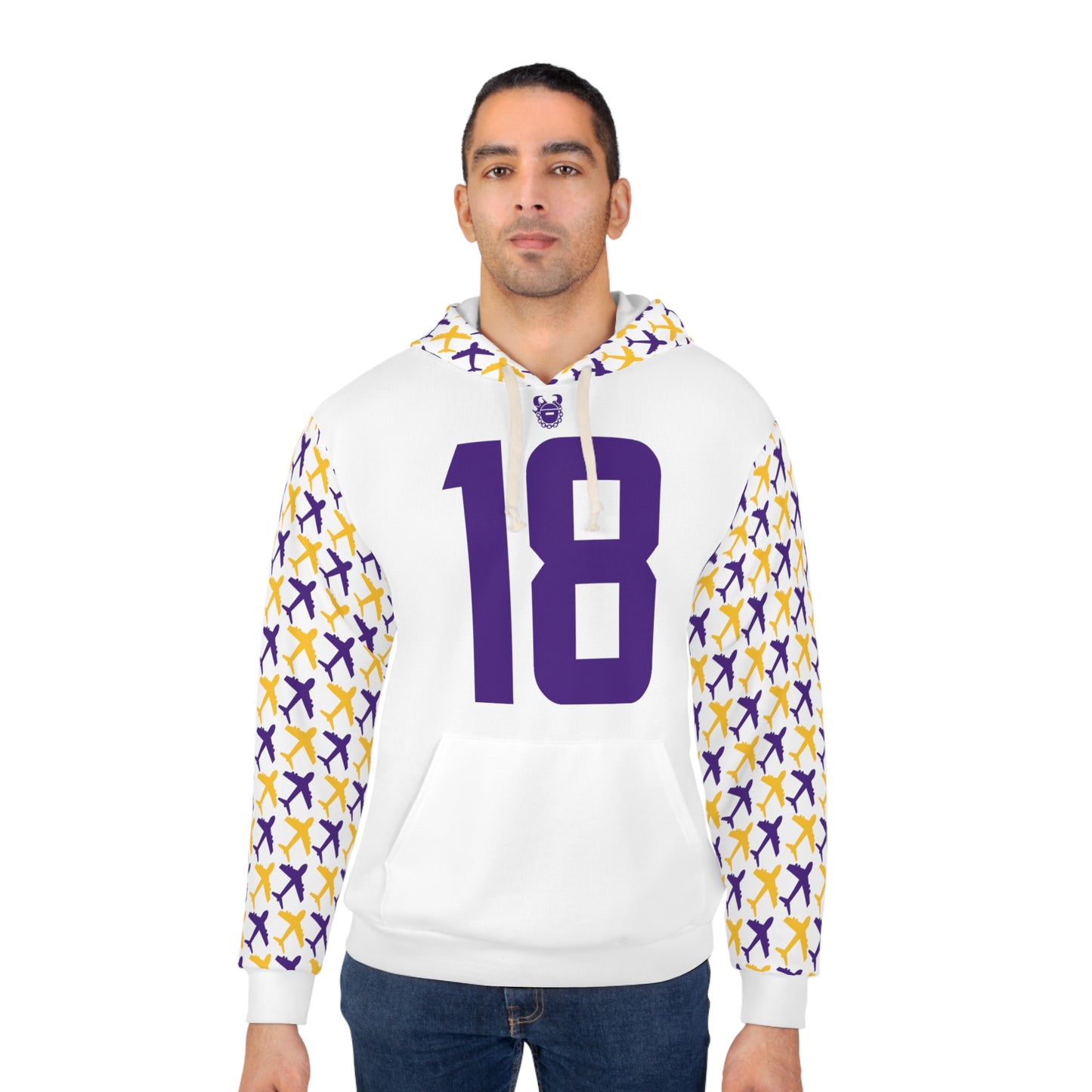 Unisex Pullover Hoodie - Jet Planes - Jersey #18