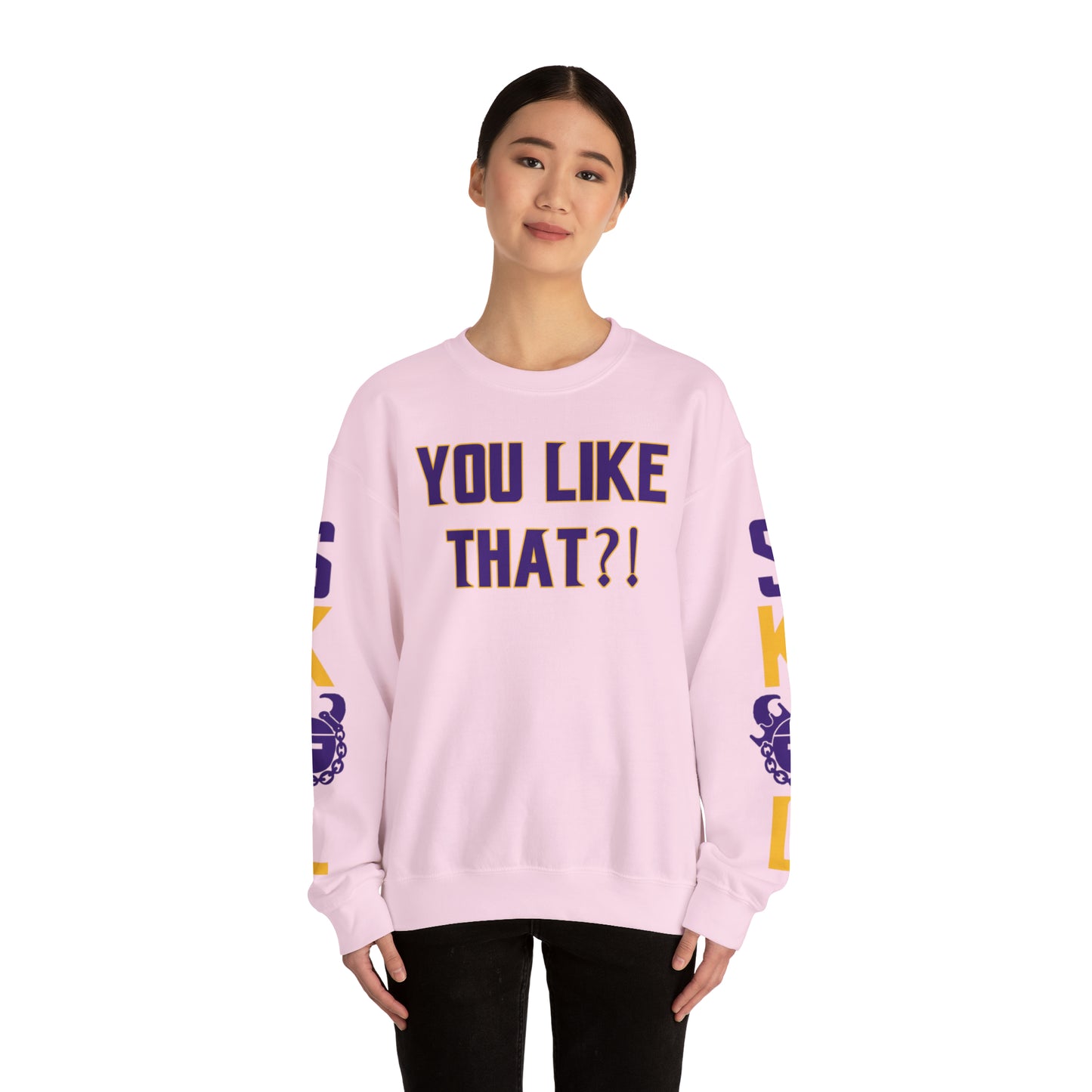 Unisex Heavy Blend™ Crewneck - YOU LIKE THAT?! + The Original (Sleeves)