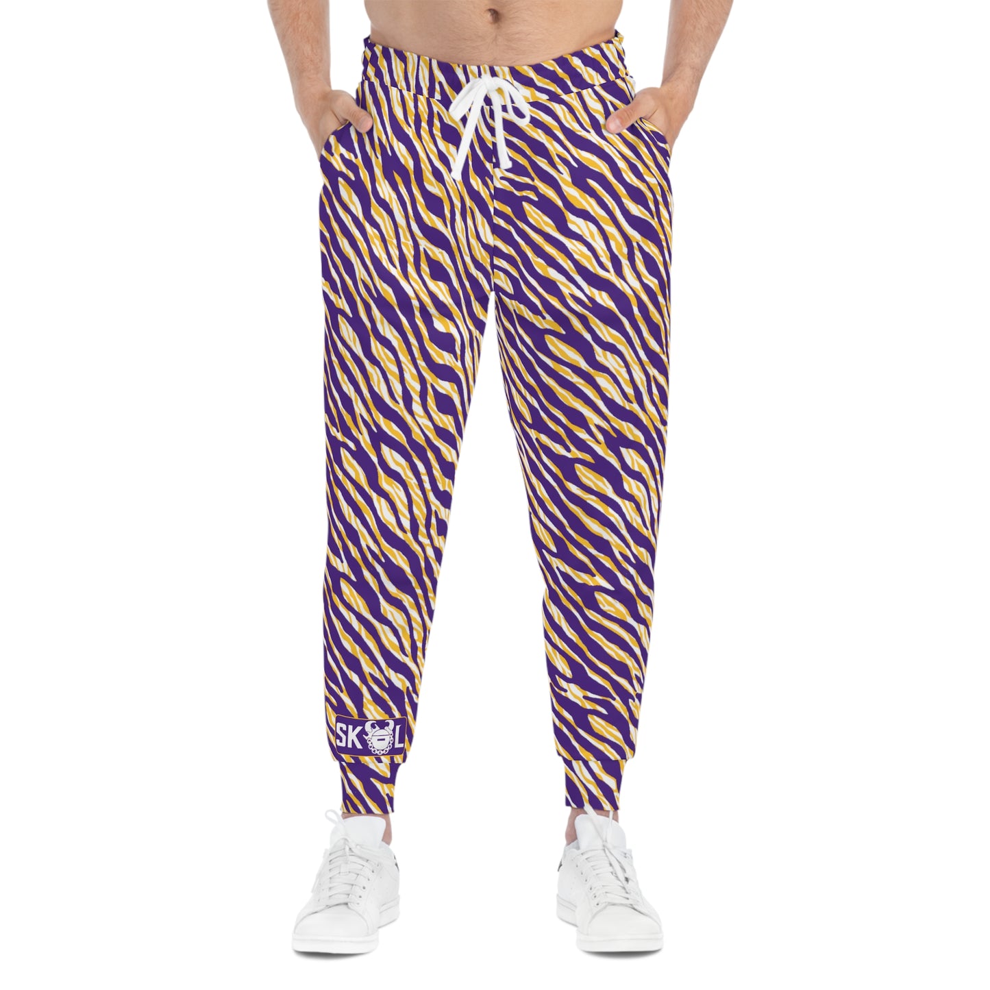 Unisex Athletic Joggers - Zebra Print