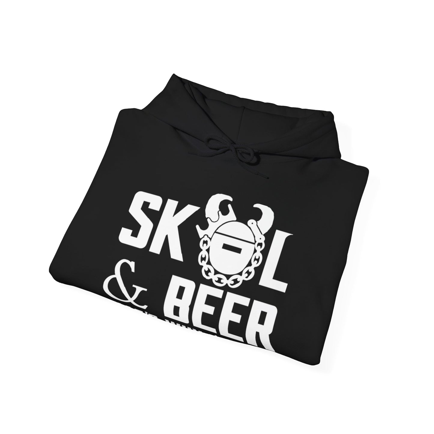 Unisex Heavy Blend™ Hooded Sweatshirt - & BEER + Game Day Helmet (Sleeves)