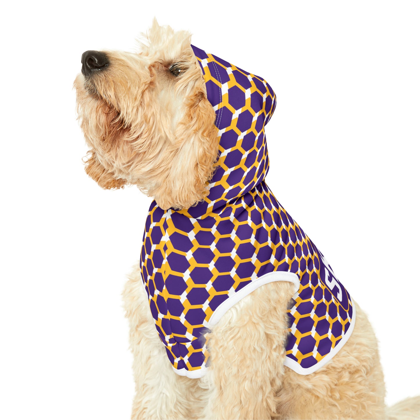 Pet Hoodie - Purple/Gold Hex