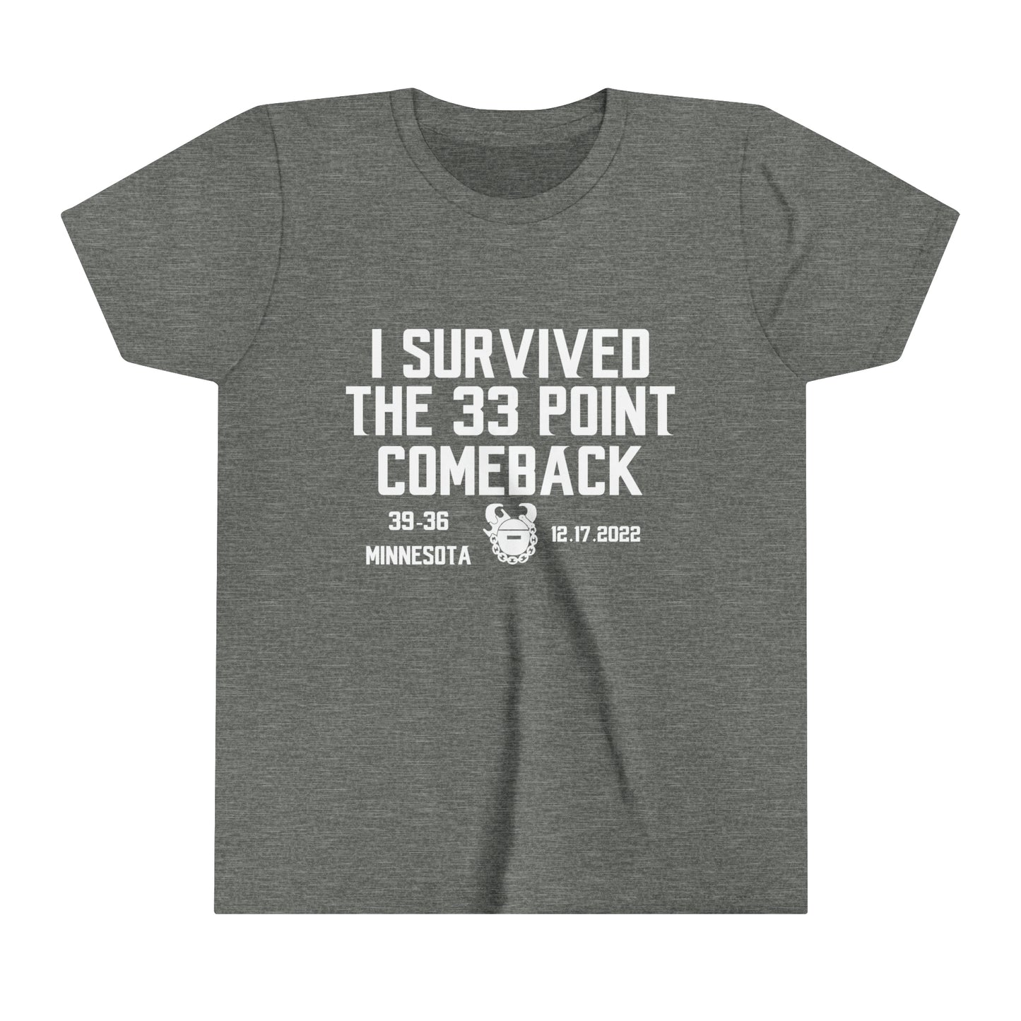 Youth T-Shirt - Survived the 33 Point Comeback