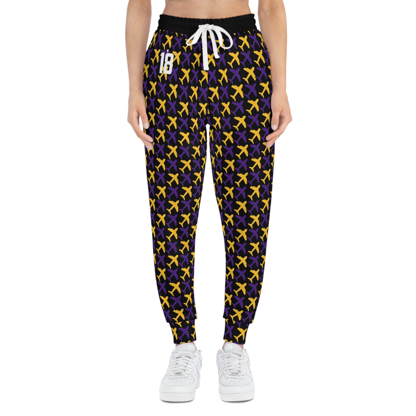 Unisex Athletic Joggers - Black/Jet Planes