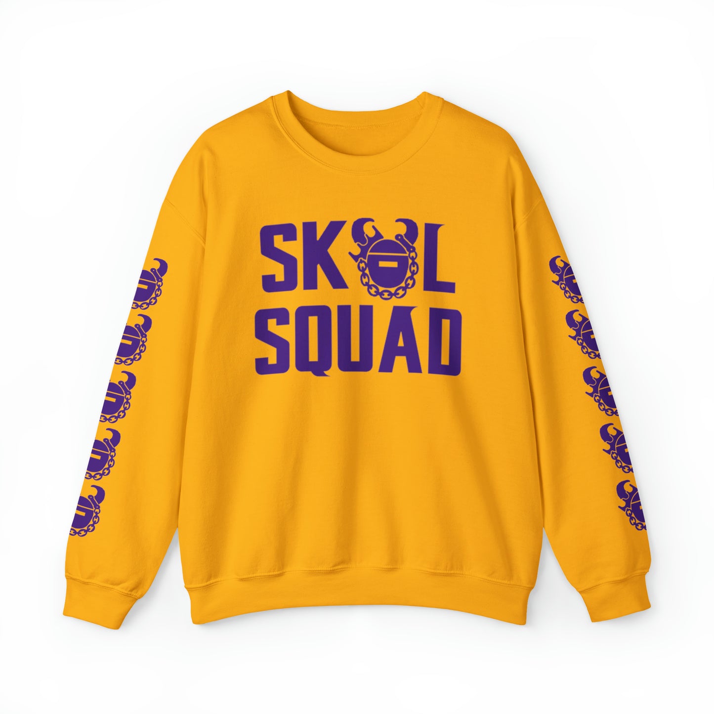 Unisex Heavy Blend™ Crewneck - SQUAD + Game Day Helmet (Sleeves)