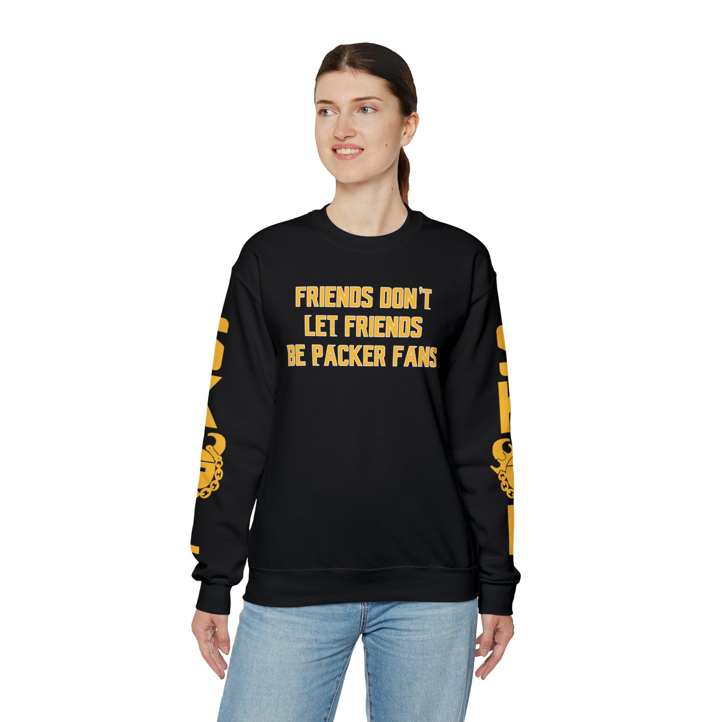 Unisex Heavy Blend™ Crewneck - Friends Don't Let Friends + The Original (Sleeves)