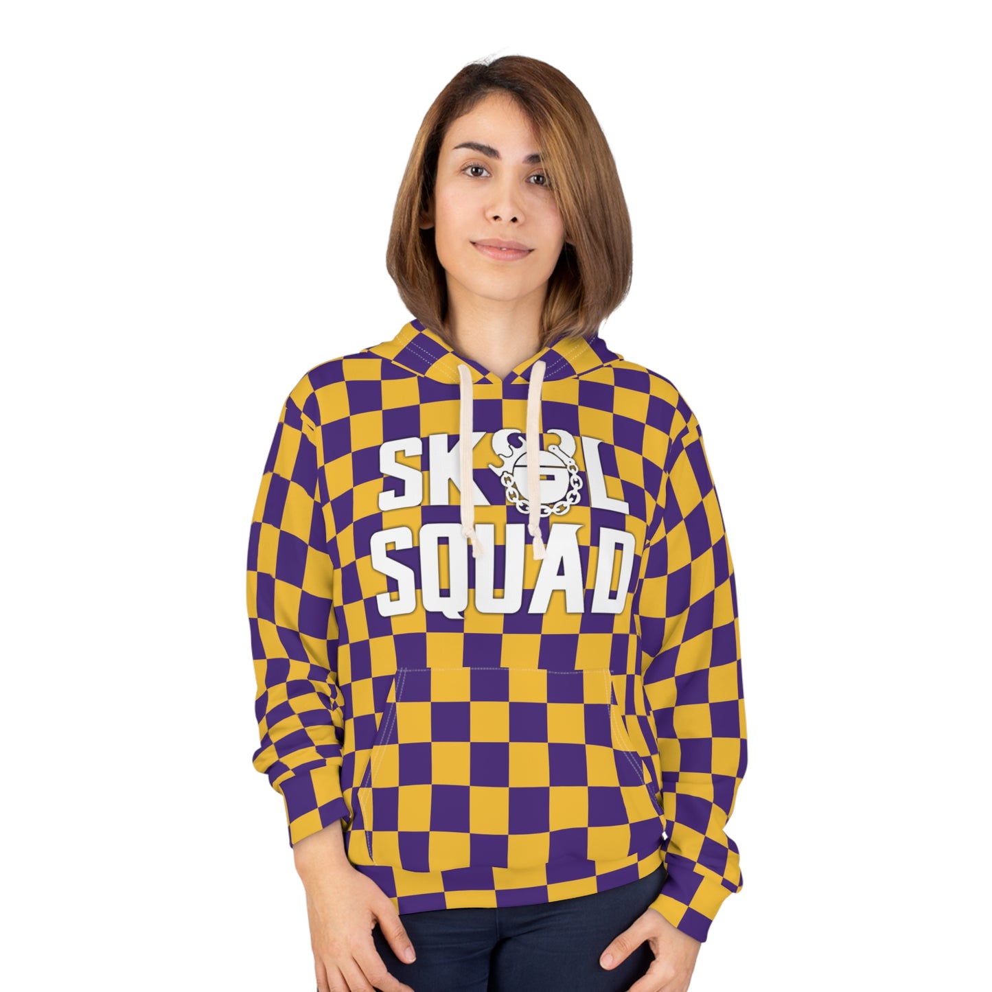 Unisex Pullover Hoodie - Checkerboard - SQUAD