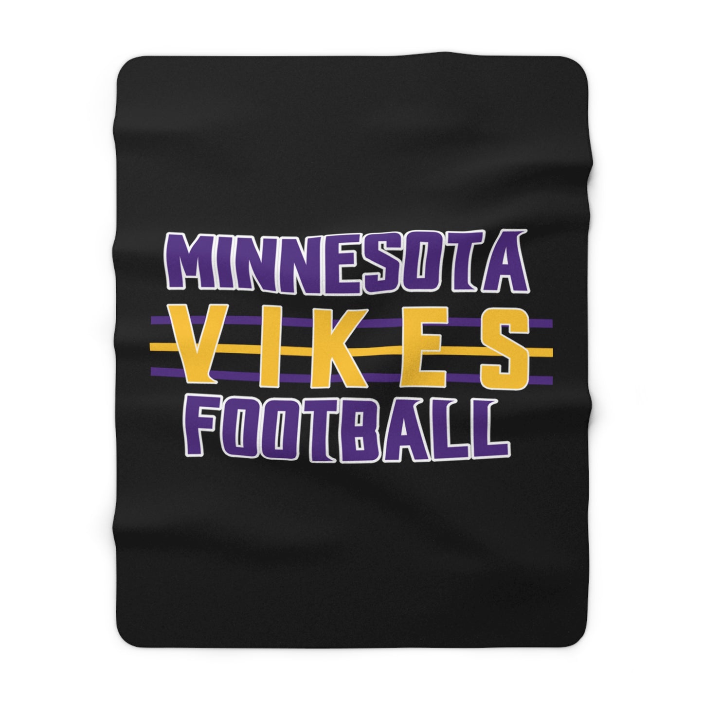 Sherpa Fleece Blanket - Black - Vikes Football