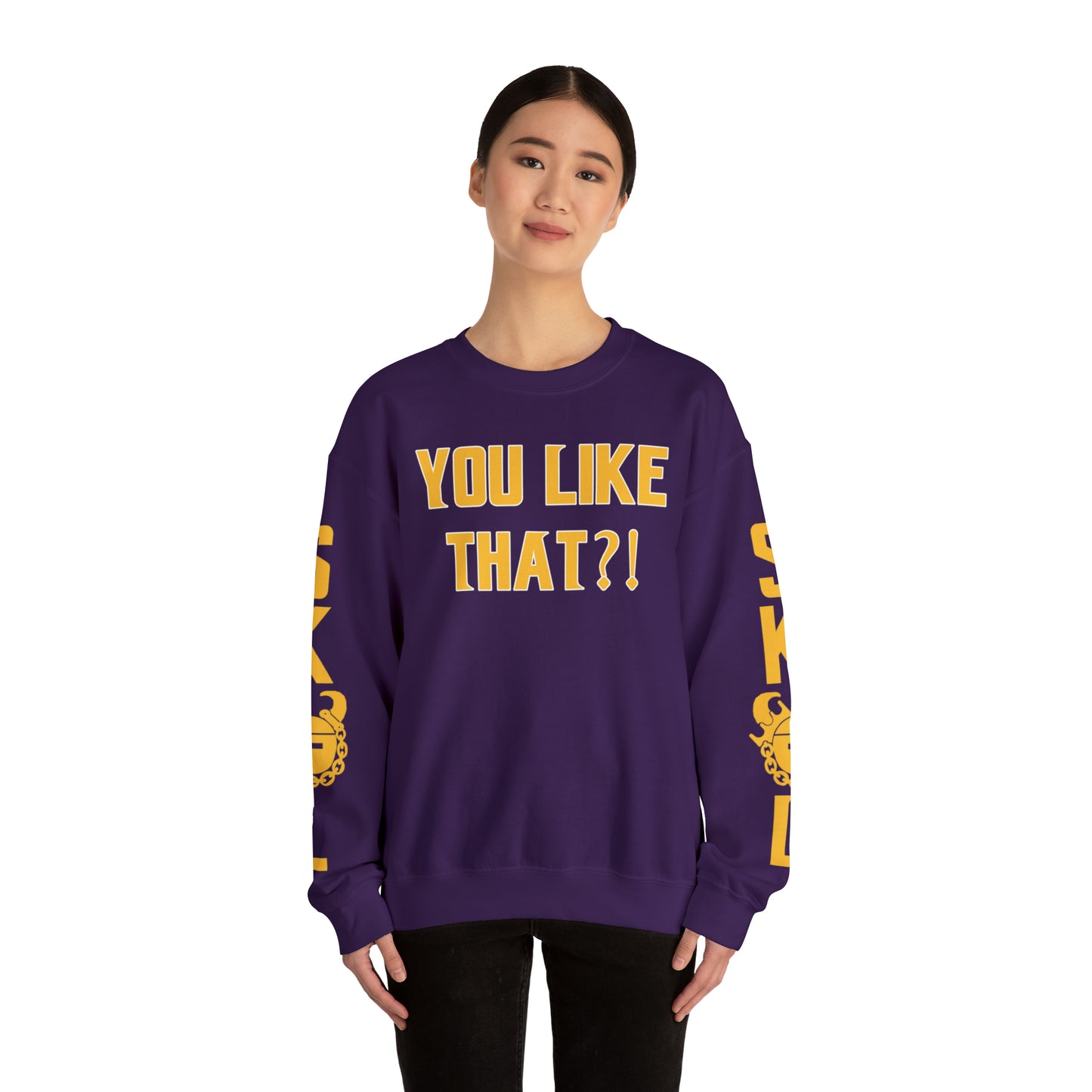 Unisex Heavy Blend™ Crewneck - YOU LIKE THAT?! + The Original (Sleeves)