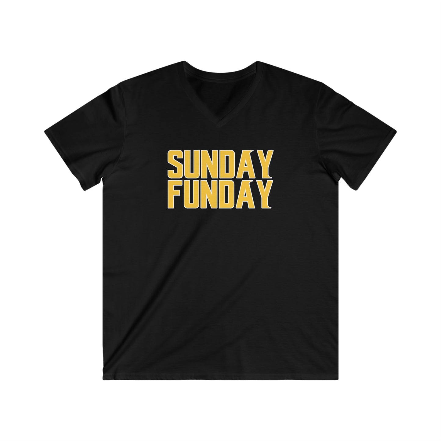 Men's Fitted V-Neck Short Sleeve - SUNDAY FUNDAY