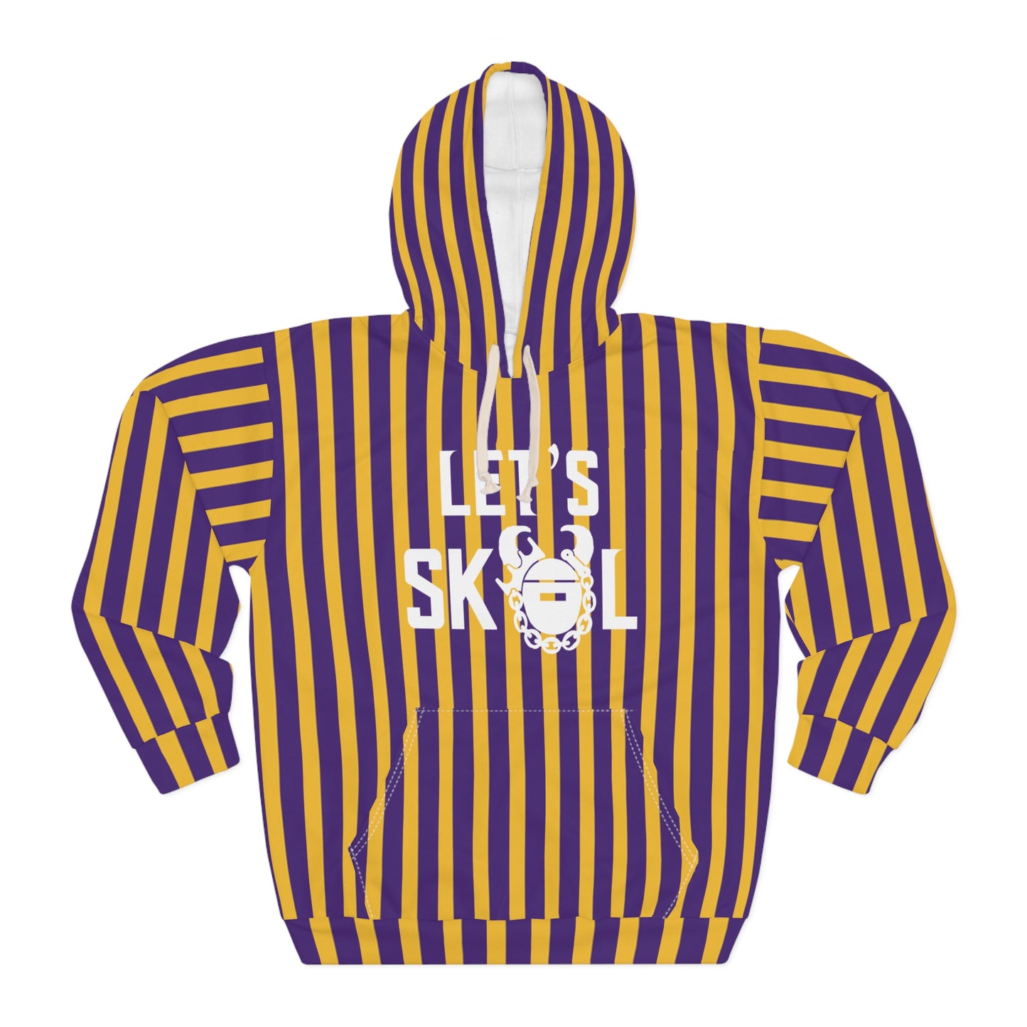 Unisex Pullover Hoodie - Stripes - Let's go!