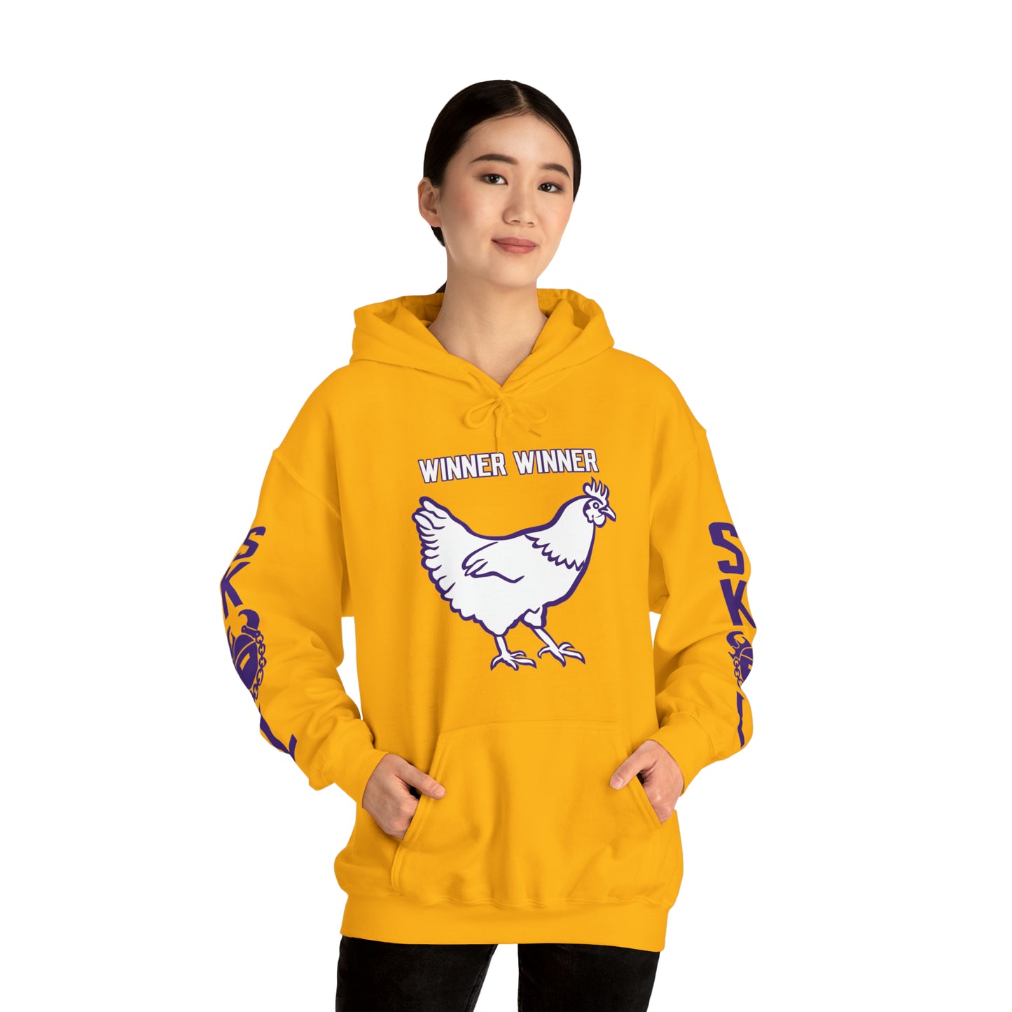 Unisex Heavy Blend™ Hooded Sweatshirt - Winner Winner Chicken Dinner + Original (Sleeves)
