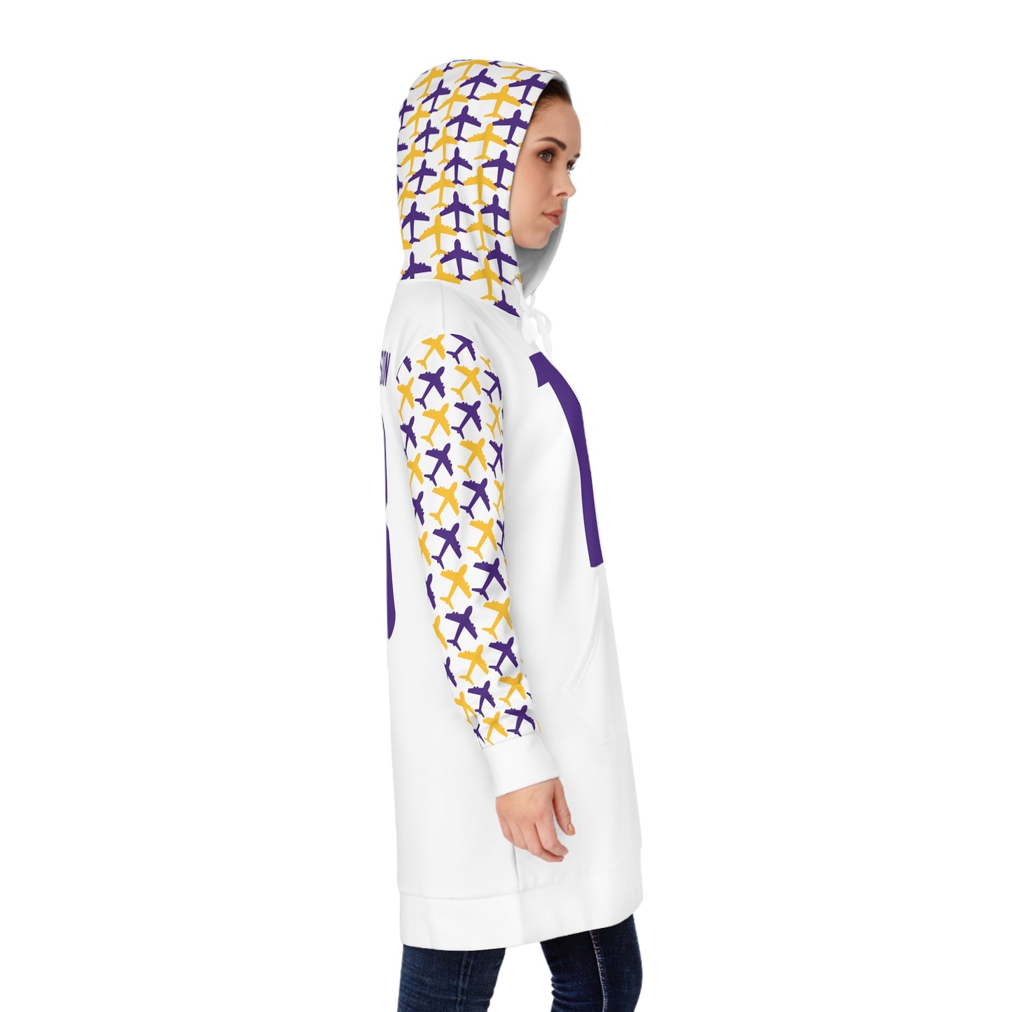 Hoodie Dress - Jet Planes - Jersey #18