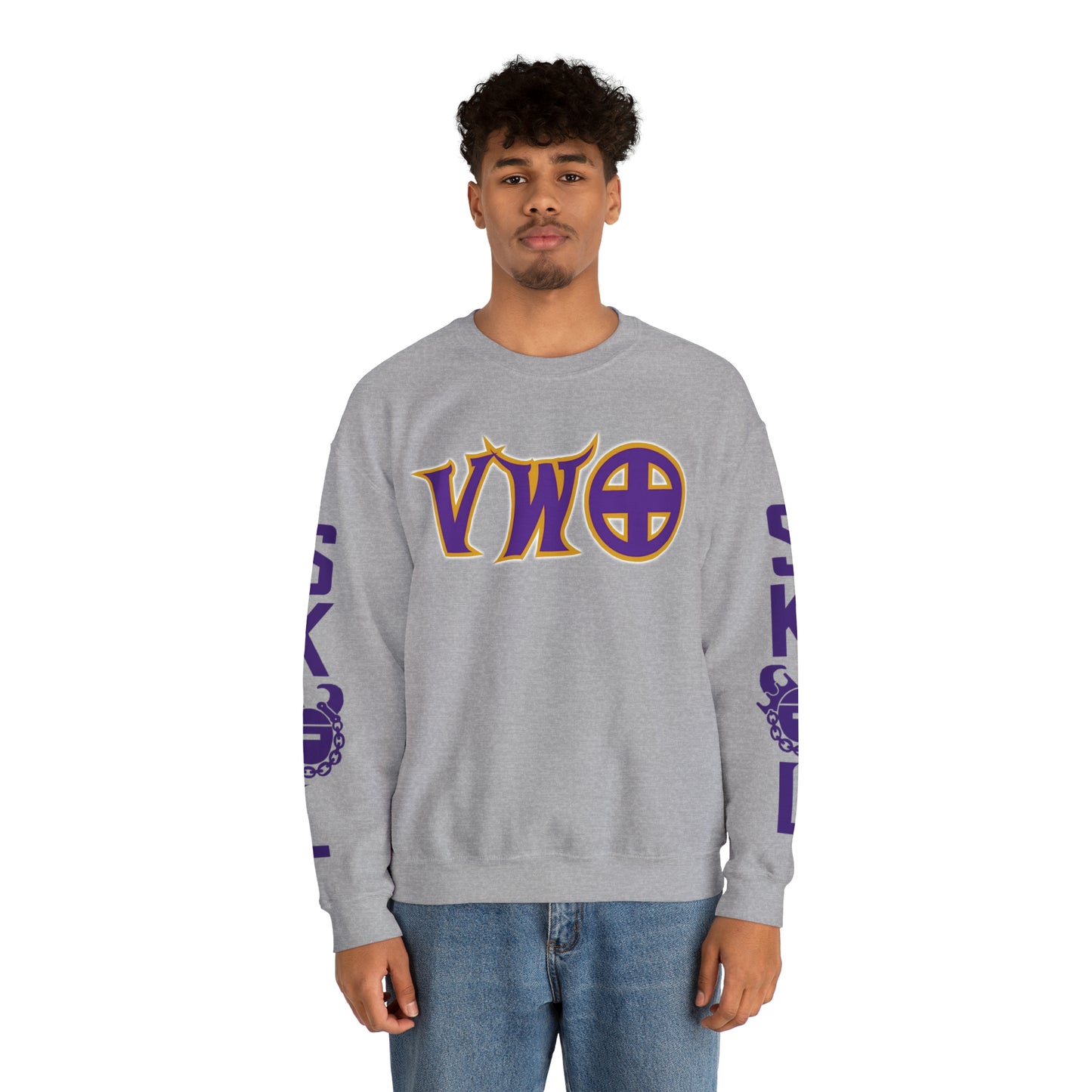 Unisex Heavy Blend™ Crewneck - V-W-O + The Original (Sleeves)