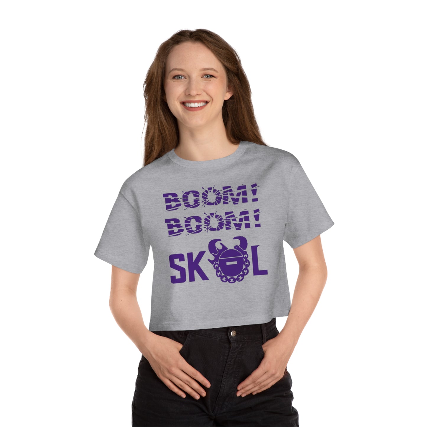 Women's Champion Heritage Cropped Top - BOOM! BOOM!