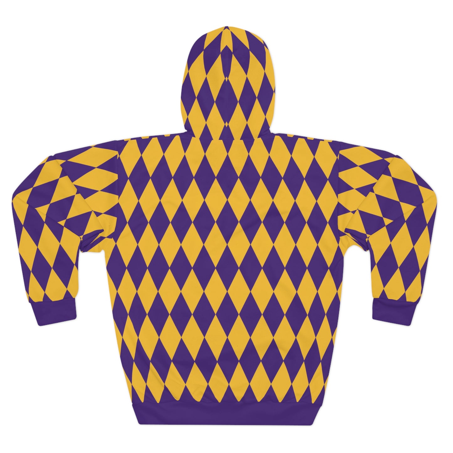 Unisex Pullover Hoodie - Purple/Gold Diamonds - & BEER