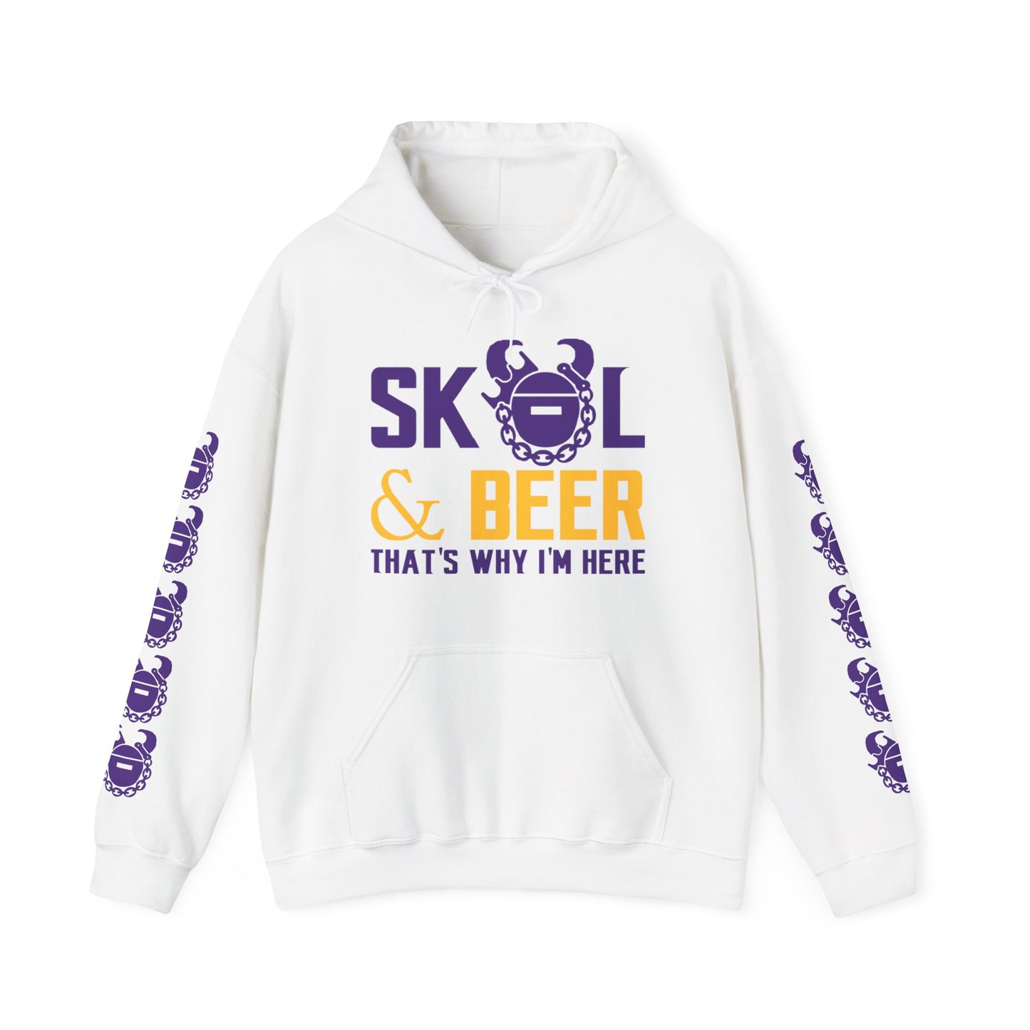 Unisex Heavy Blend™ Hooded Sweatshirt - & BEER + Game Day Helmet (Sleeves)
