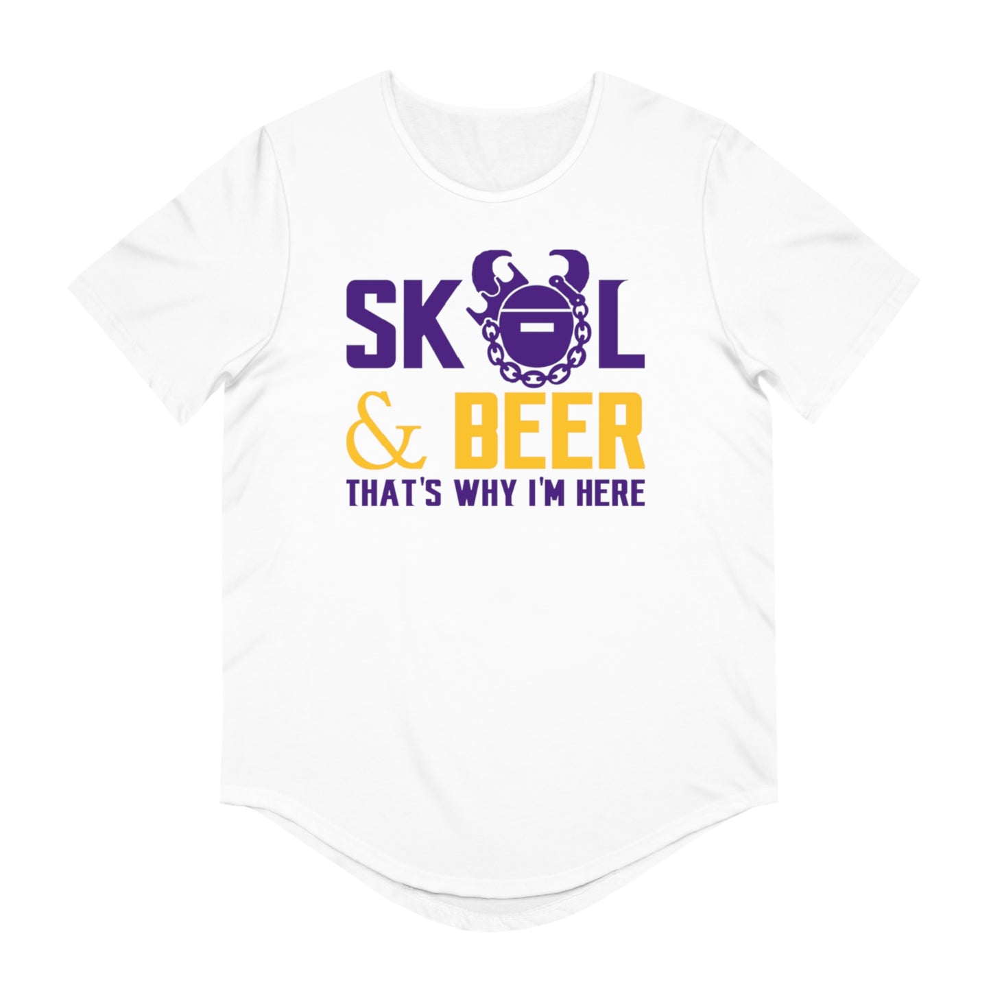 Men's Curved Hem Tee - Football & BEER