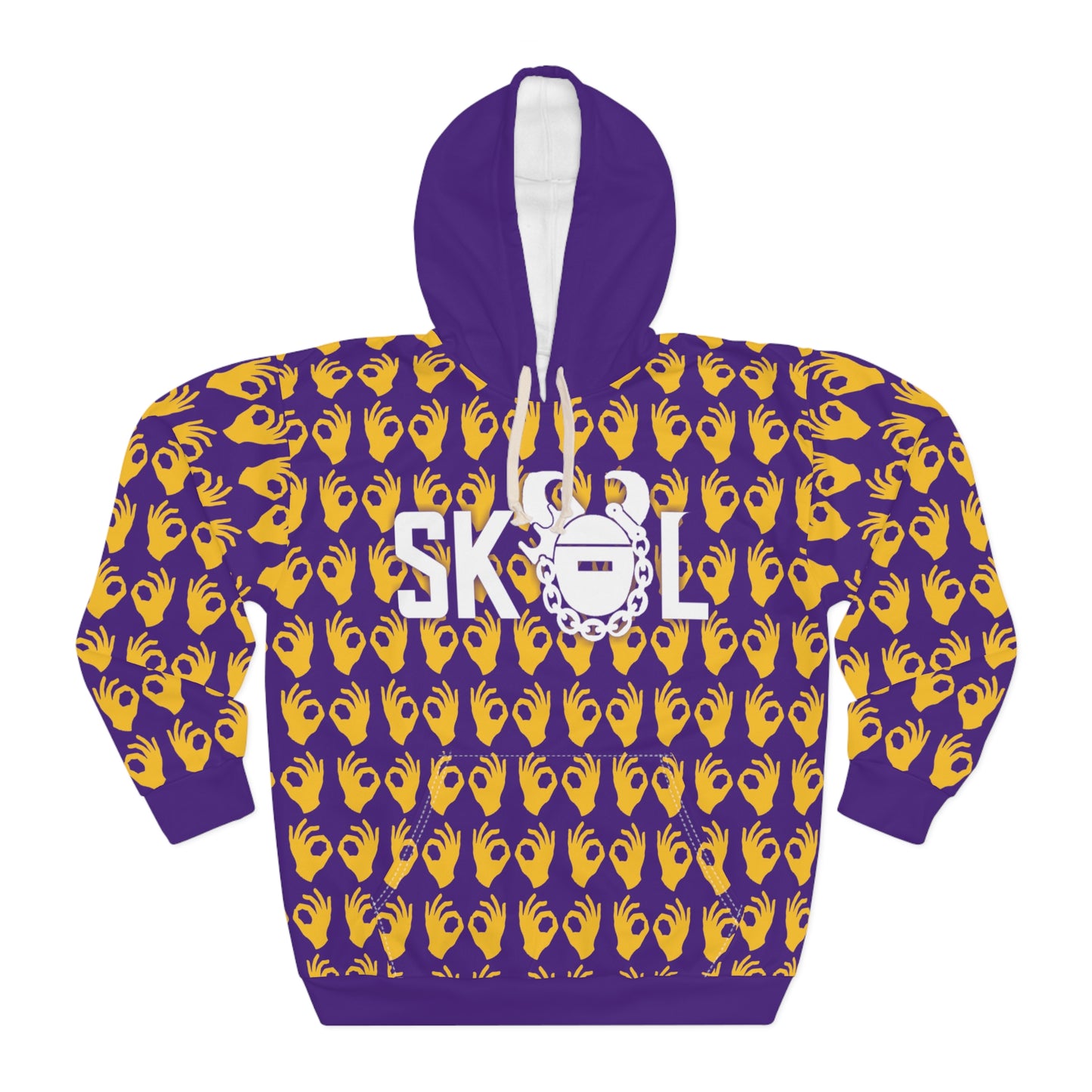 Unisex Pullover Hoodie - Purple/Gold Griddy - The Original