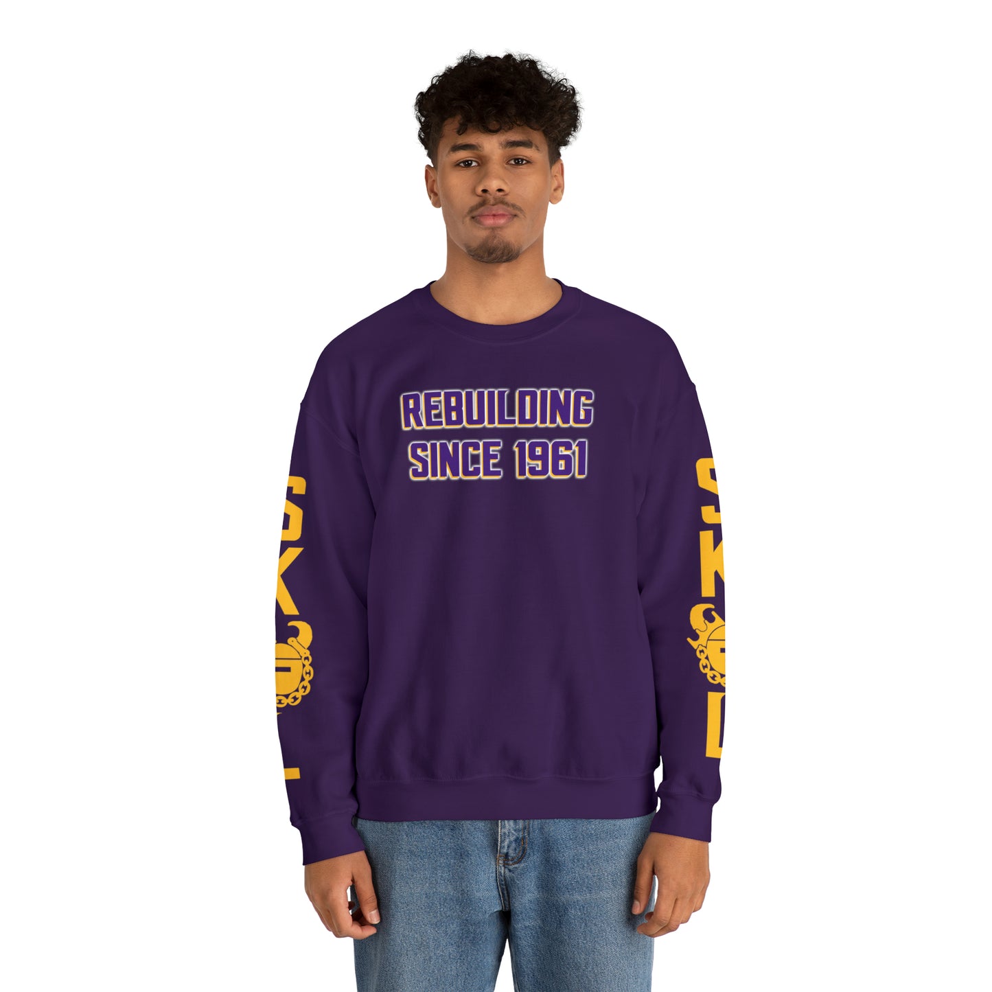 Unisex Heavy Blend™ Crewneck - Rebuilding Since 1961 + The Original (Sleeves)