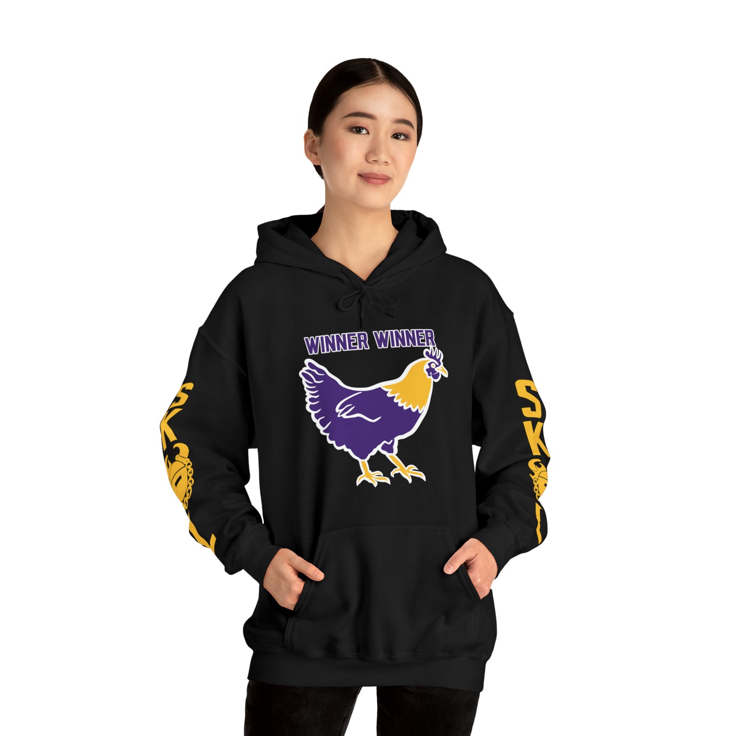 Unisex Heavy Blend™ Hooded Sweatshirt - Winner Winner Chicken Dinner + Original (Sleeves)