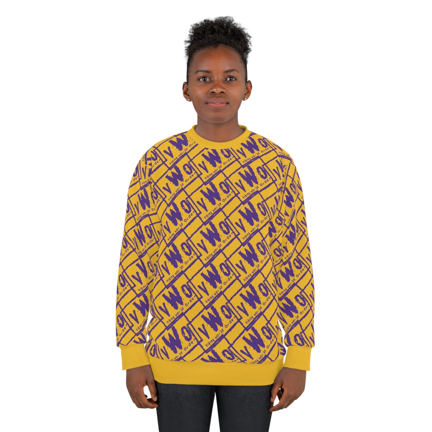 Unisex Crewneck - Gold/Purple - VWO (Framed)