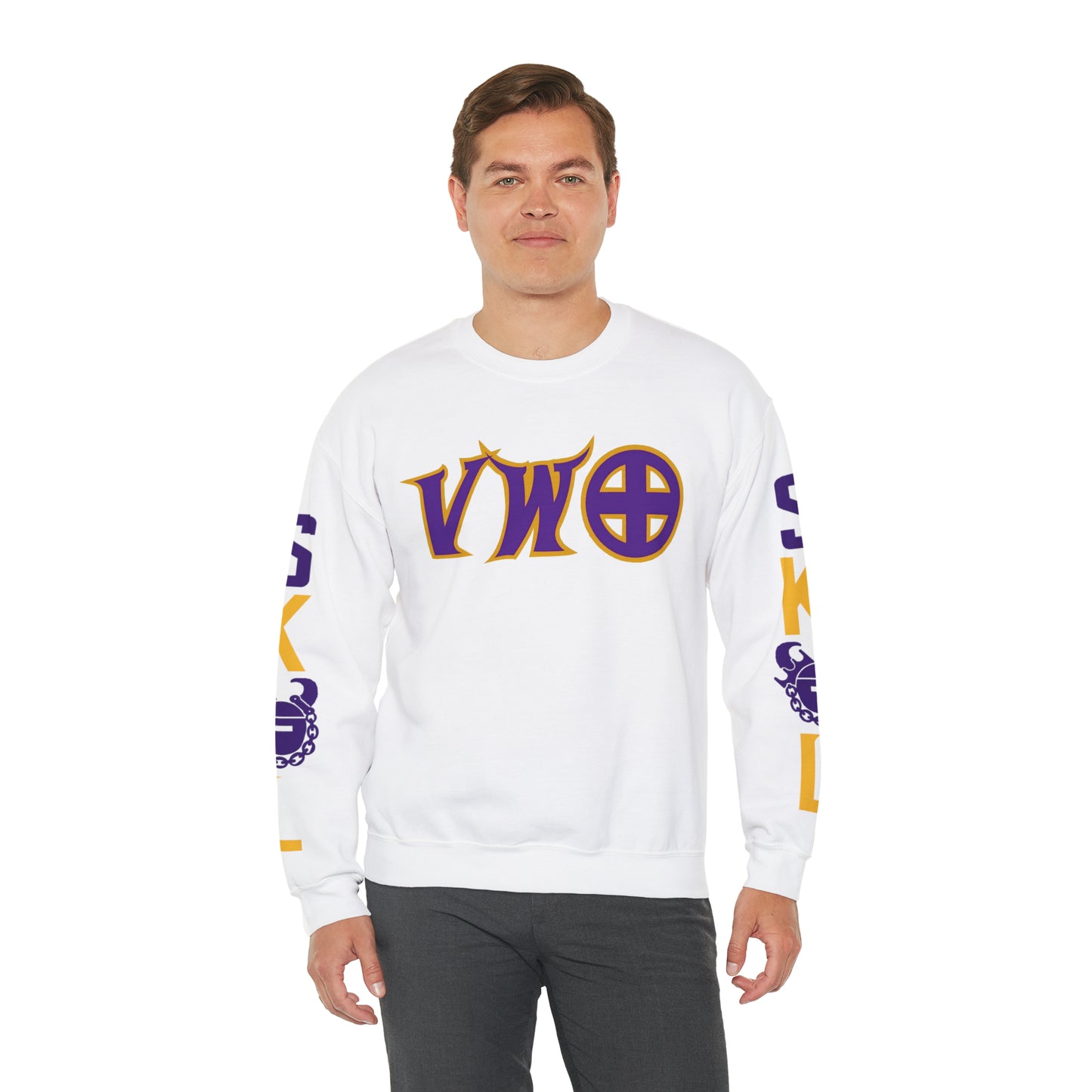 Unisex Heavy Blend™ Crewneck - V-W-O + The Original (Sleeves)