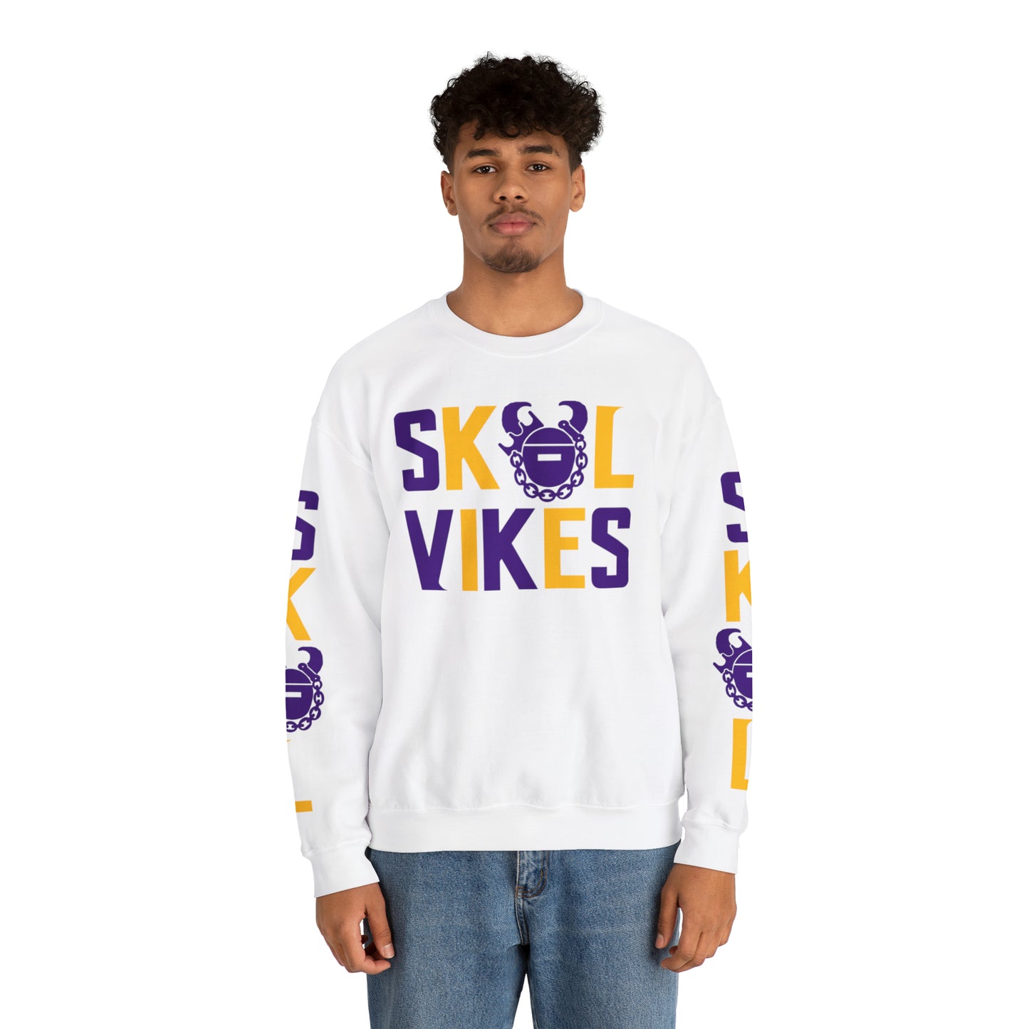Unisex Heavy Blend™ Crewneck - Vikes + The Original (Sleeves)