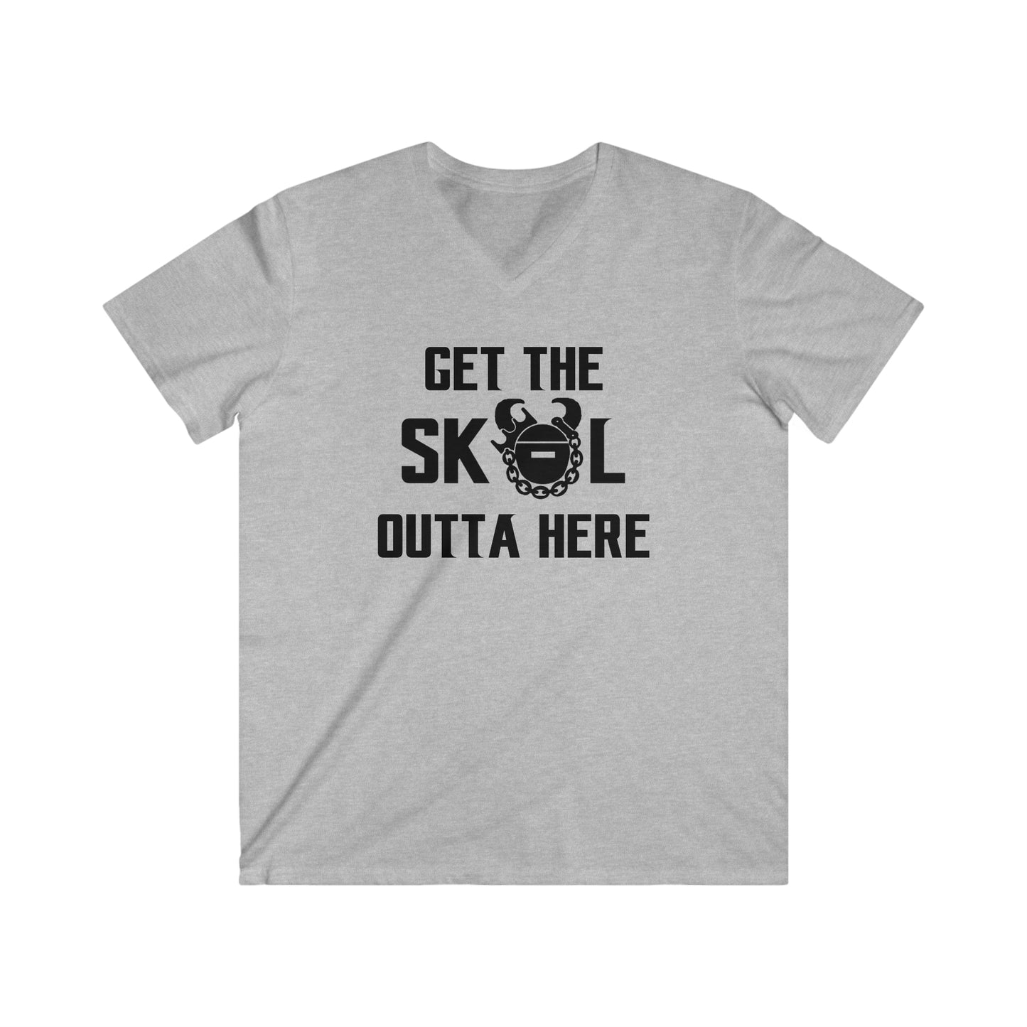 Men's Fitted V-Neck Short Sleeve - Get OUTTA Here