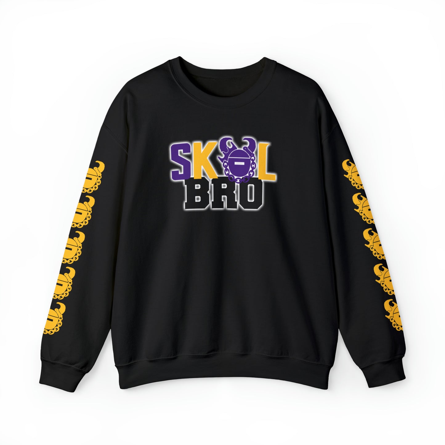 Unisex Heavy Blend™ Crewneck - BRO! + Game Day Helmet (Sleeves)