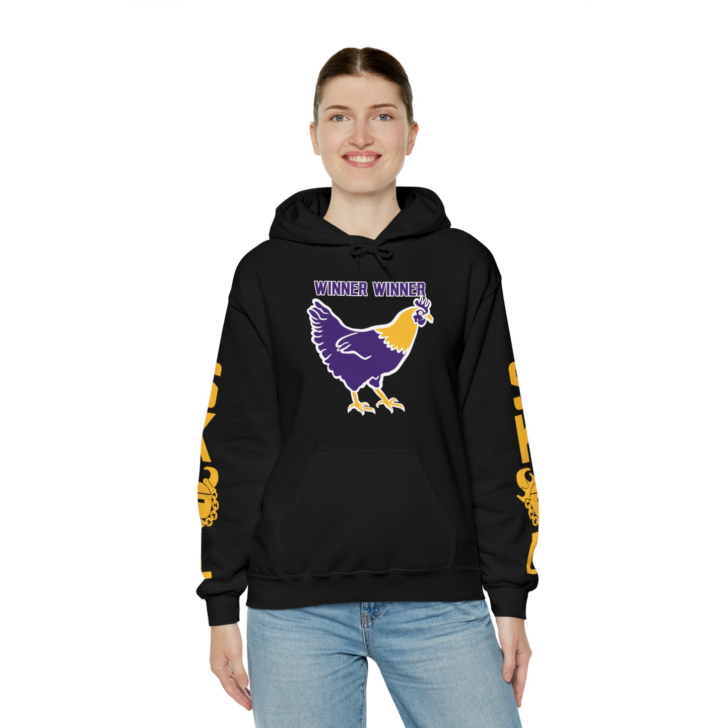 Unisex Heavy Blend™ Hooded Sweatshirt - Winner Winner Chicken Dinner + Original (Sleeves)