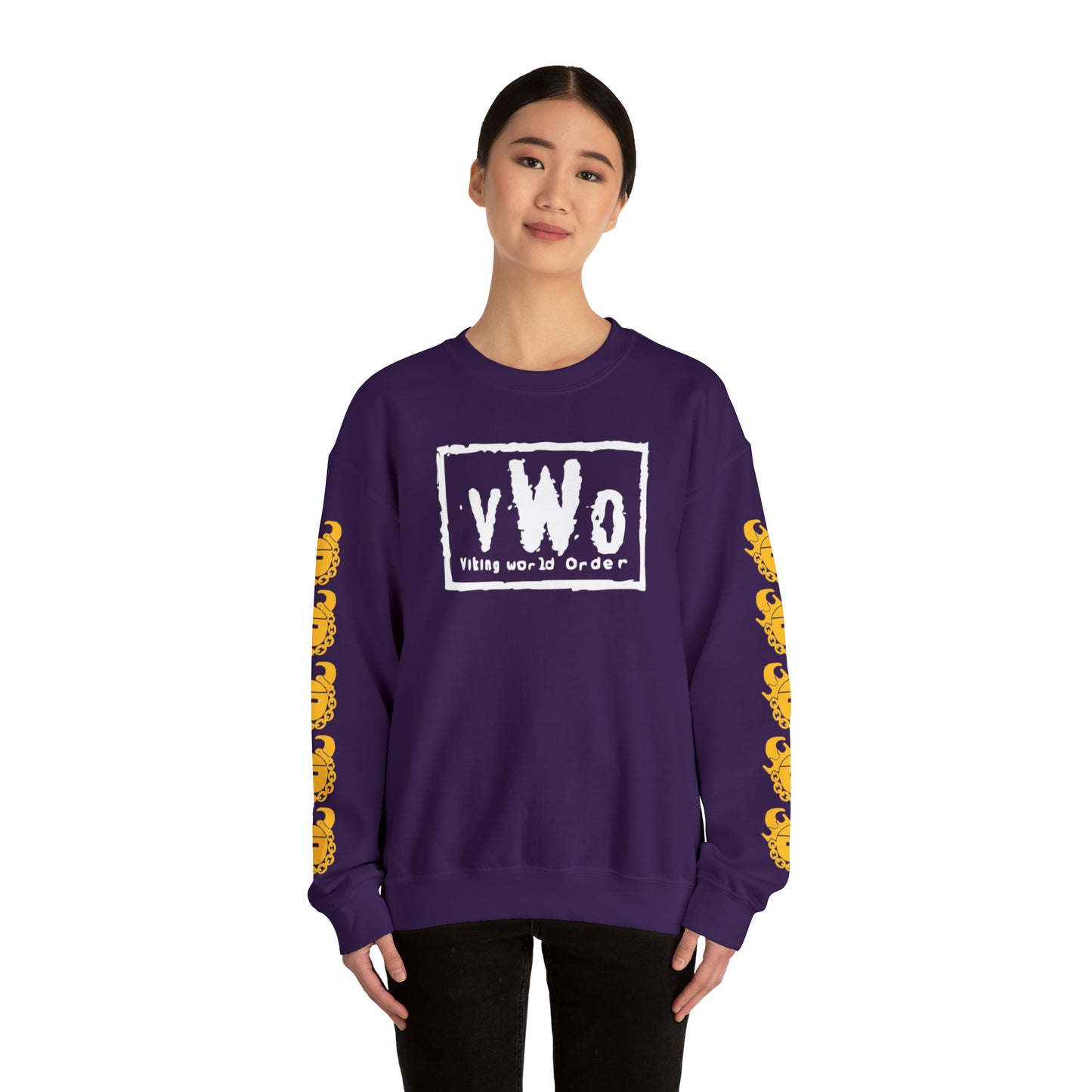 Unisex Heavy Blend™ Crewneck - VWO (Framed) + Game Day Helmet (Sleeves)
