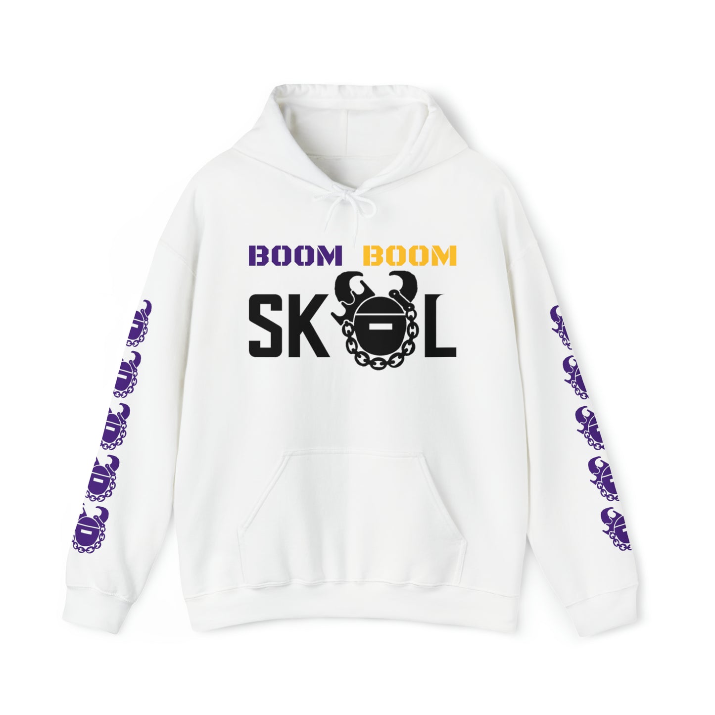 Unisex Heavy Blend™ Hooded Sweatshirt - BOOM BOOM + Game Day Helmet (Sleeves)