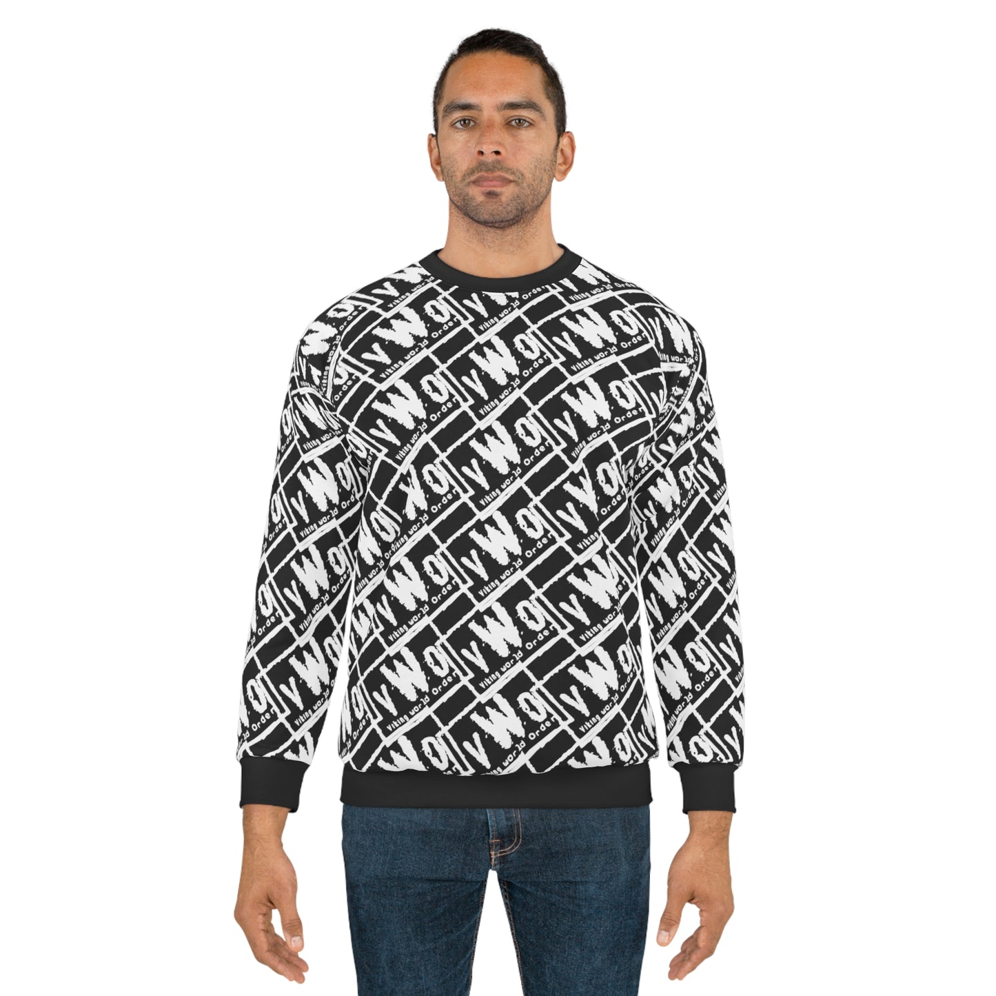 Unisex Crewneck - Black/White - VWO (Framed)