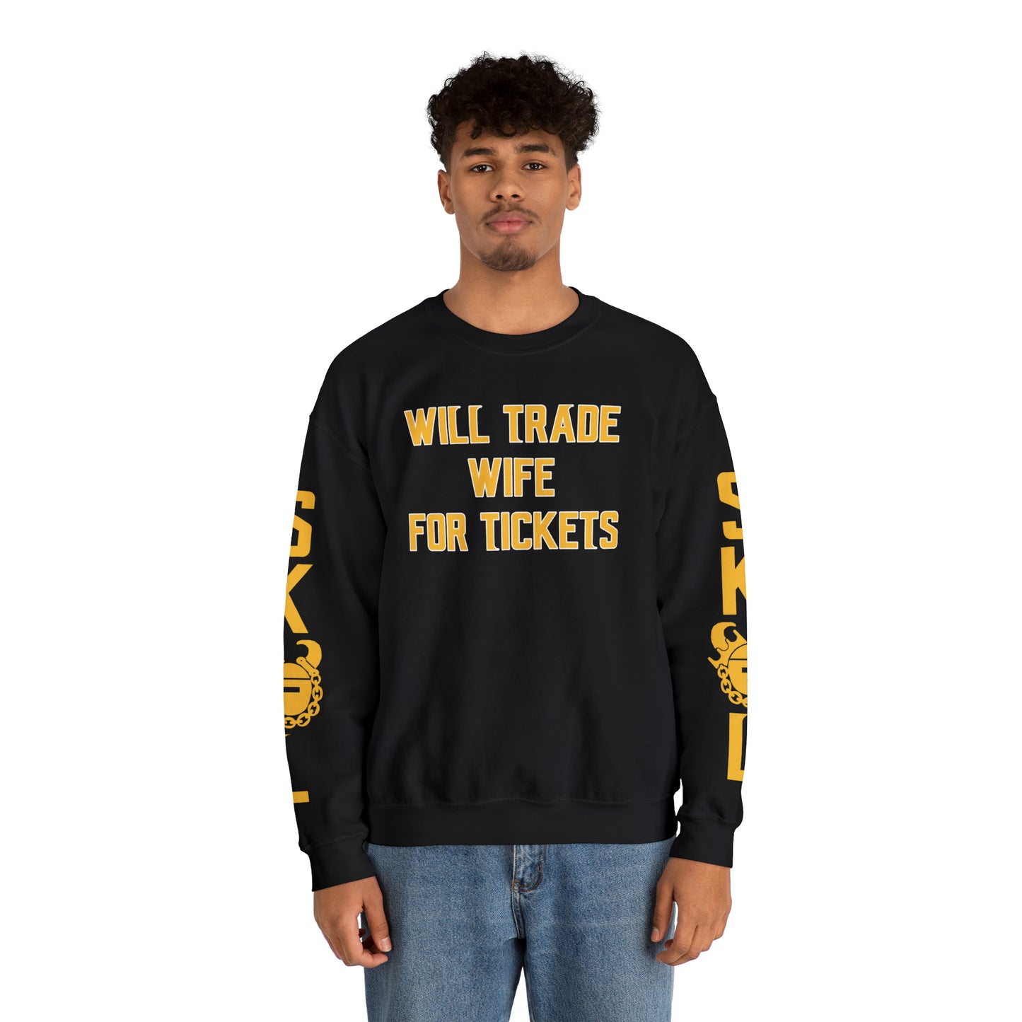 Unisex Heavy Blend™ Crewneck - Wife for Tickets + The Original (Sleeves)